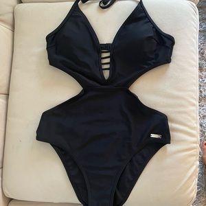 Lascana Black cut out one piece-S